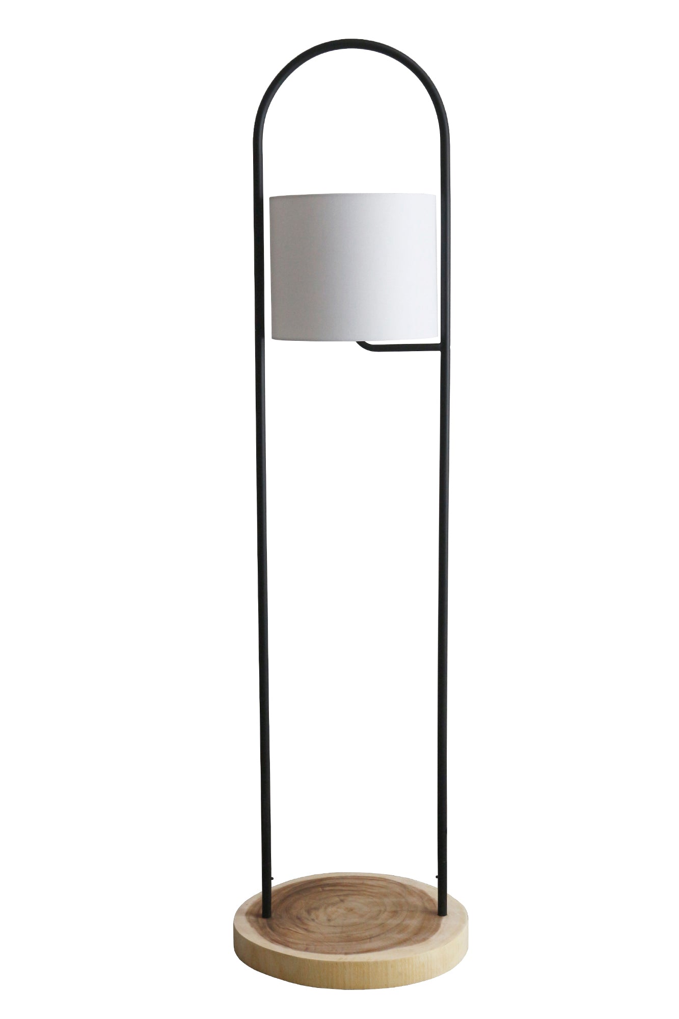 Stehleuchte Akazienholz Natur Weiß 153 cm