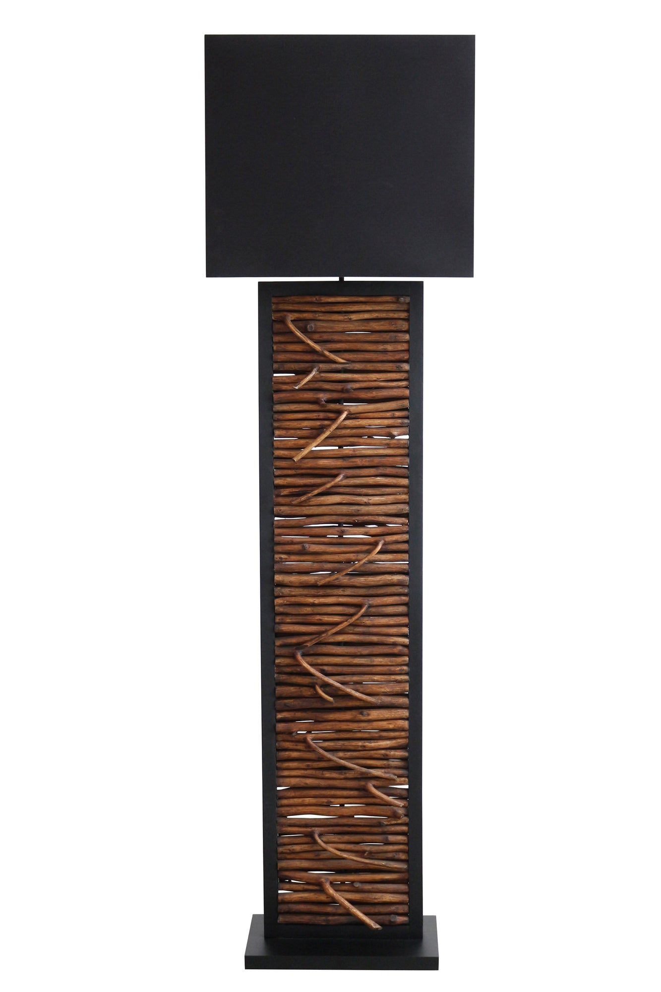 Stehleuchte Treibholz Natur Schwarz 163 cm