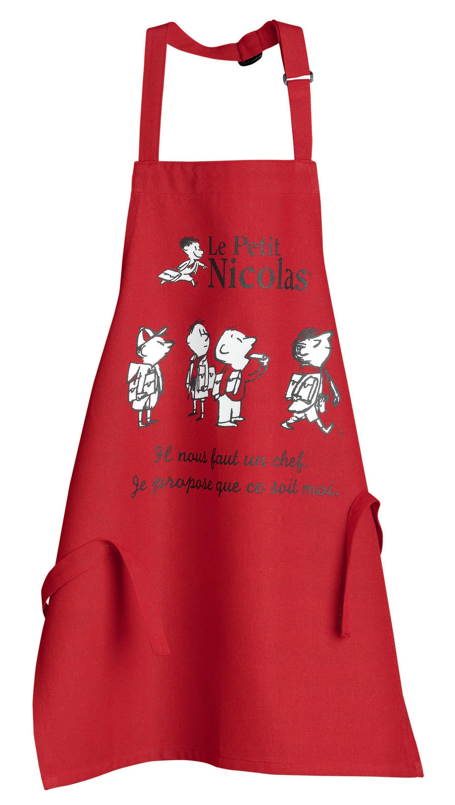 Kinderkuechenschuerze Le Petit Nicolas Le chef Rouge 52 X 63