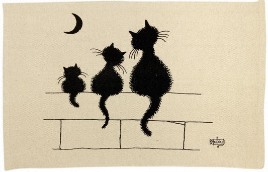 Teppich Dubout 3 chats Écru 60 X 90