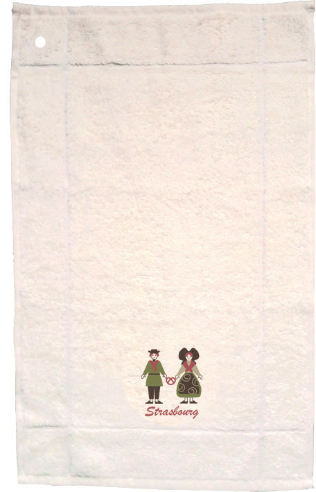 Set aus 2 Handtuechern Broderie Alsace Assortis 30 X 50