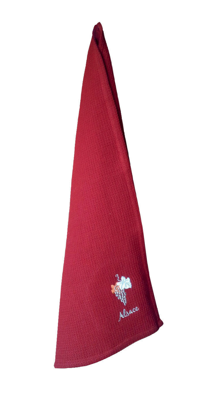 Set aus 2 Waffelhandtuechern Broderie Alsace Assortis 40 X 60