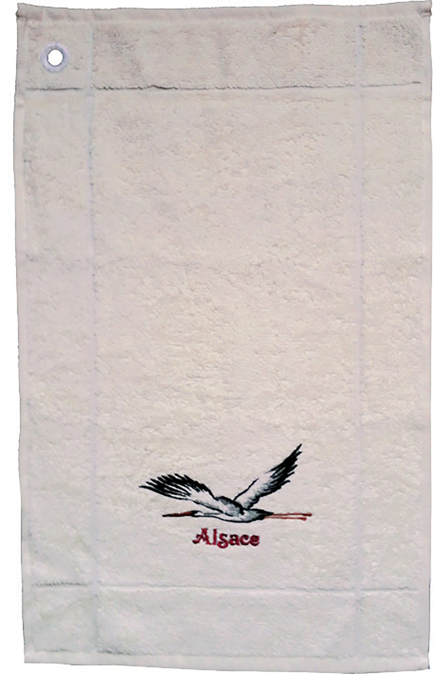 Mignonette 2 bestickte Handtuecher Broderie Alsace Écru 50 X 30