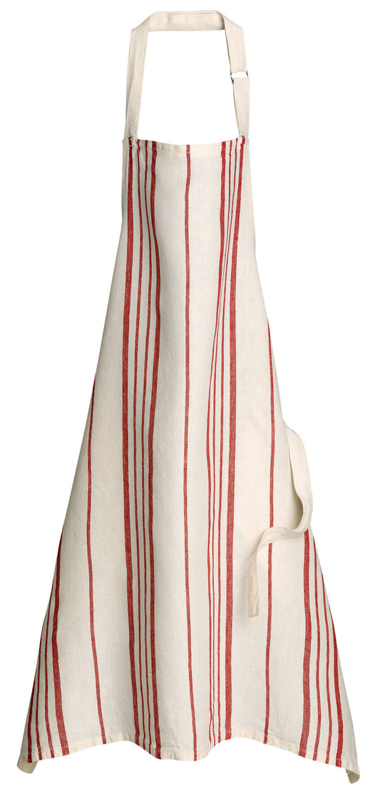 Tablier de cuisine Karma Rouge ecru 80 x 85