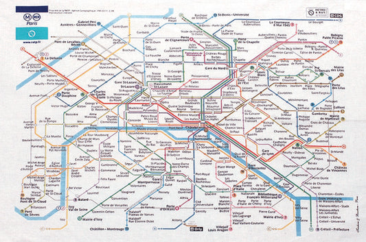 Geschirrtuch Paris RATP Blanc 72 X 48