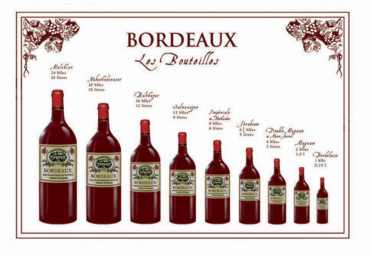 Geschirrtuch Bouteille Bordeaux Blanc 72 X 48