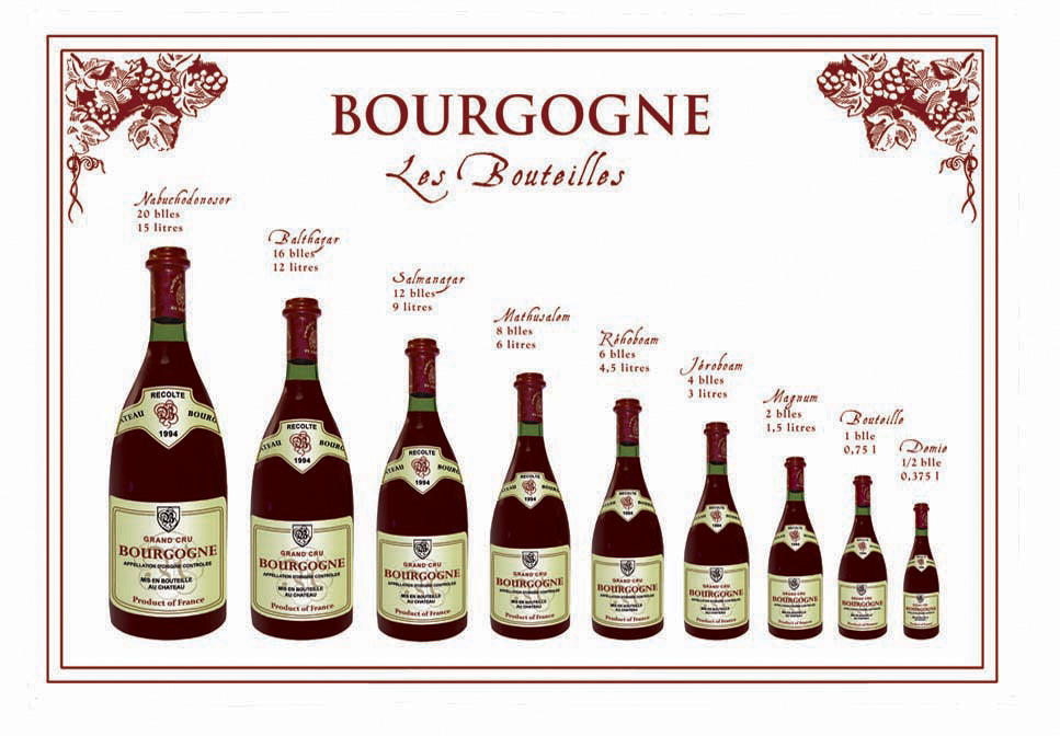 Geschirrtuch Bouteille Bourgogne Blanc 72 X 48