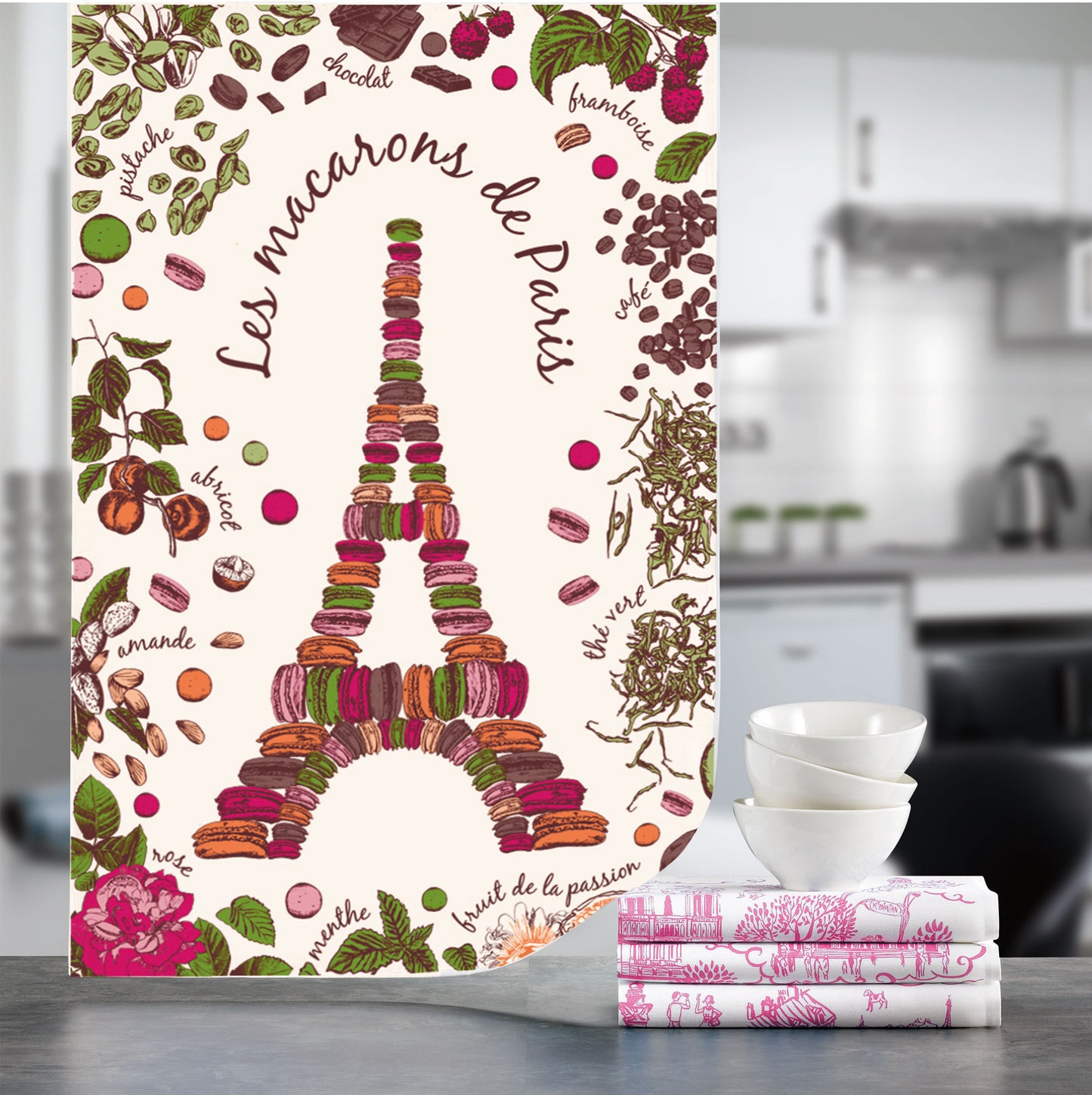 Geschirrtuch Macarons de Paris Ecru 72 X 48