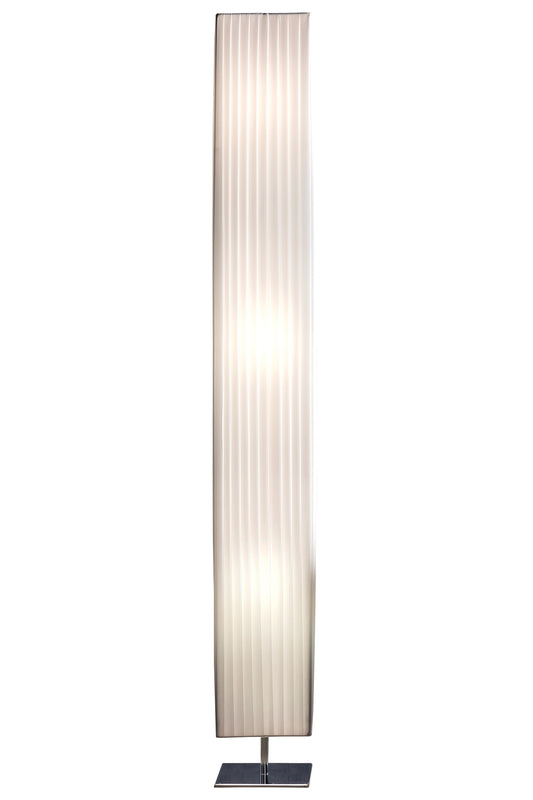 Stehlampe 160 cm eckig weiß  chrom