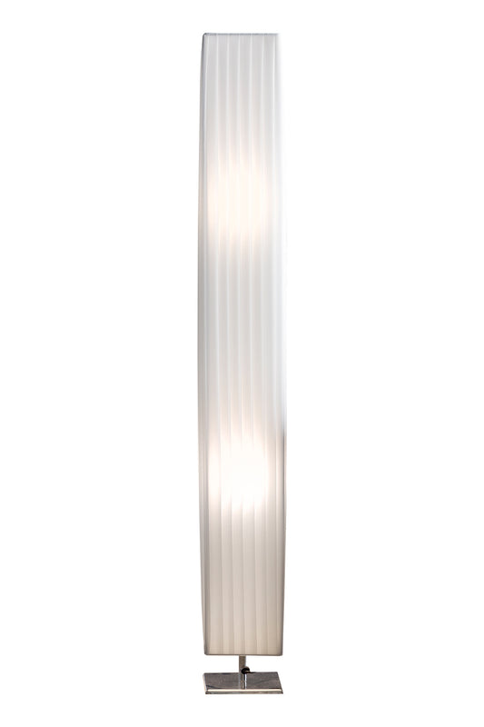 Stehlampe 120 cm eckig weiß  chrom