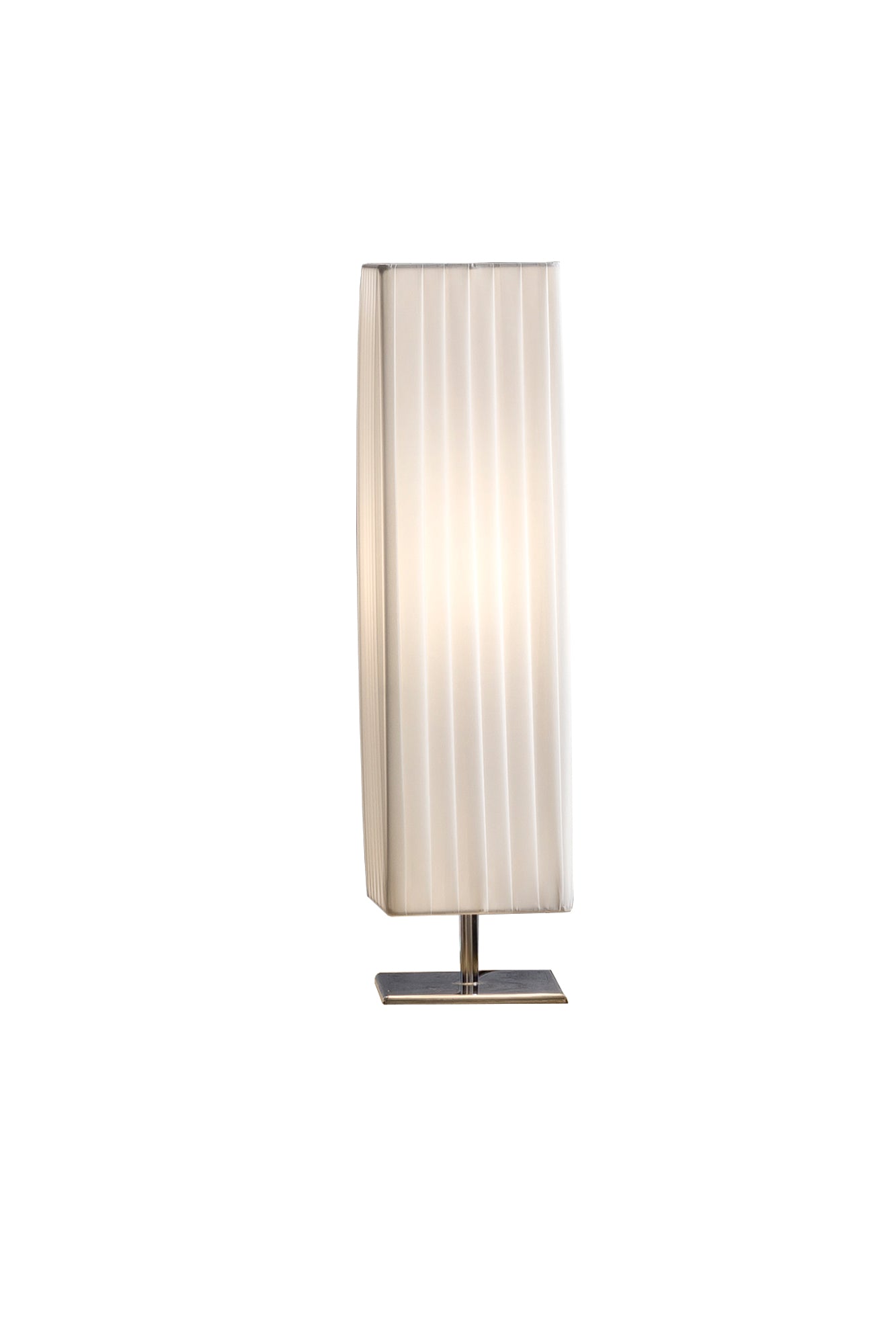 Tischlampe 60 cm eckig weiß chrom