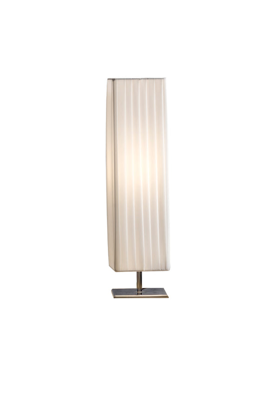 Tischlampe 60 cm eckig weiß chrom