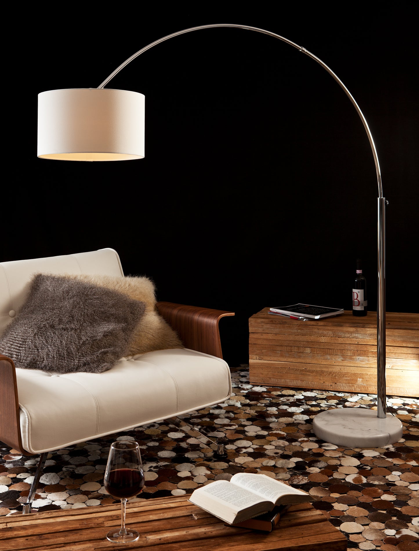 Bogenlampe 210 cm weiß