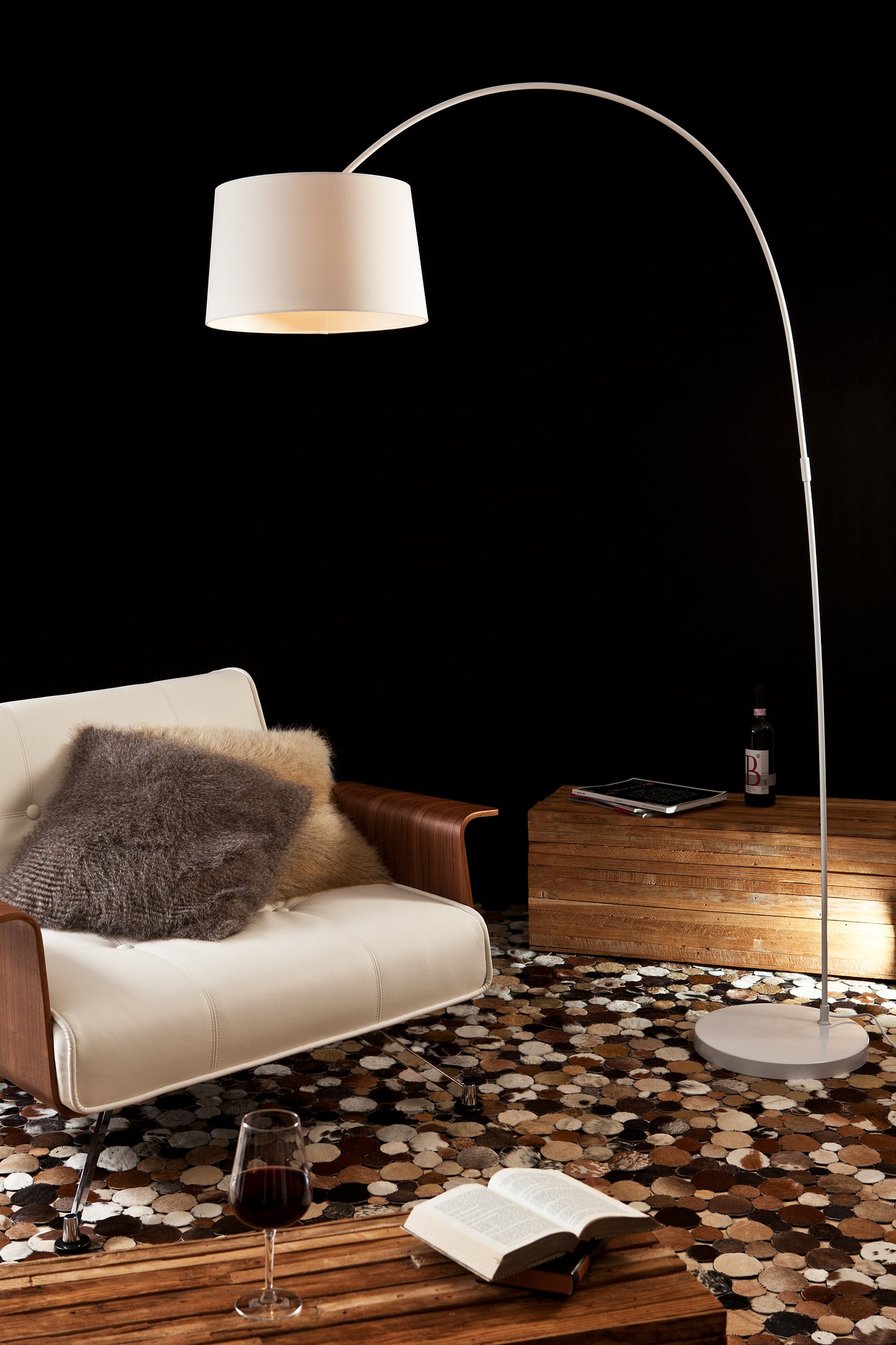 Bogenlampe 205 cm weiß