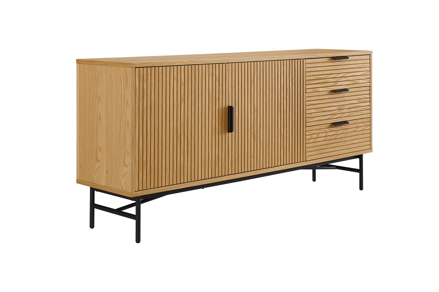 Sideboard 160 cm Eiche Echtholzfurnier