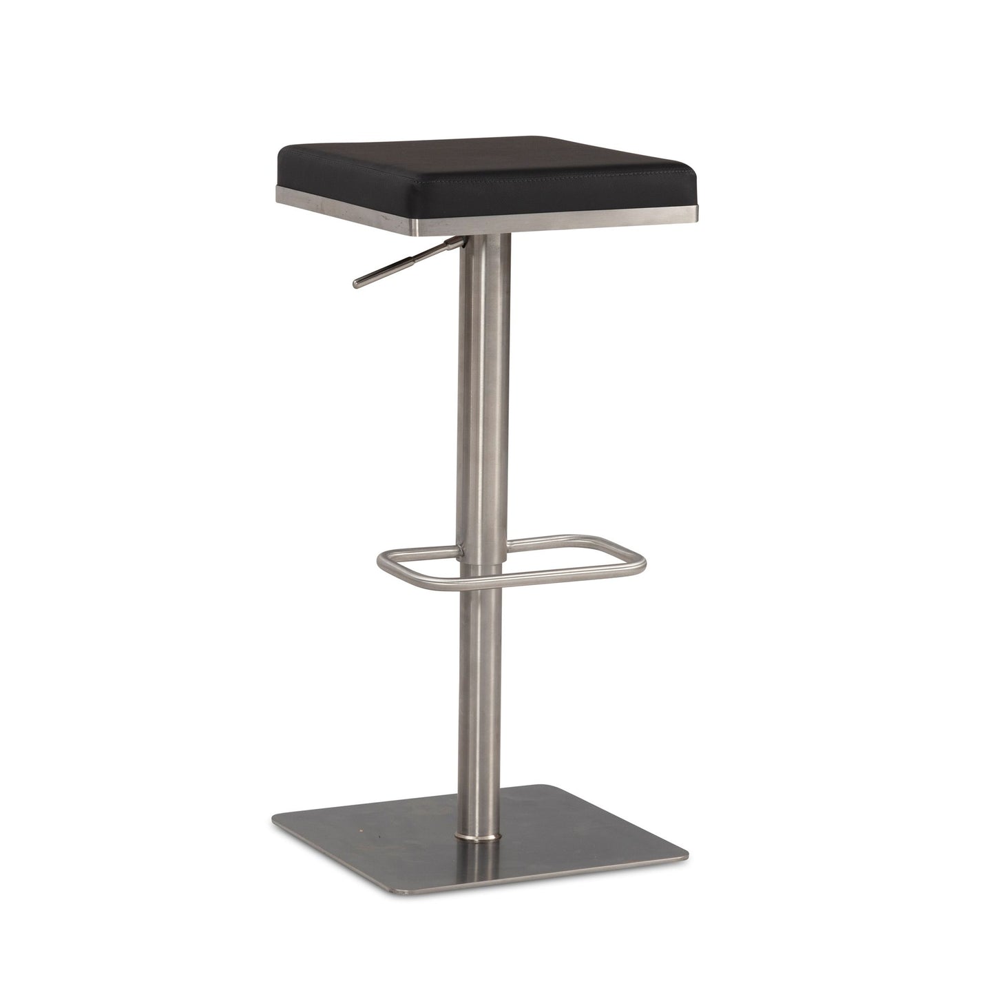 Barhocker Schwarz Kunstleder Edelstahl Barstuhl Modern Design Tresenstuhl Drehbar Gepolstert Bistrohocker Metall Hoch Thekenhocker Hoehenverstellbar Hoher Hocker fuer Bar