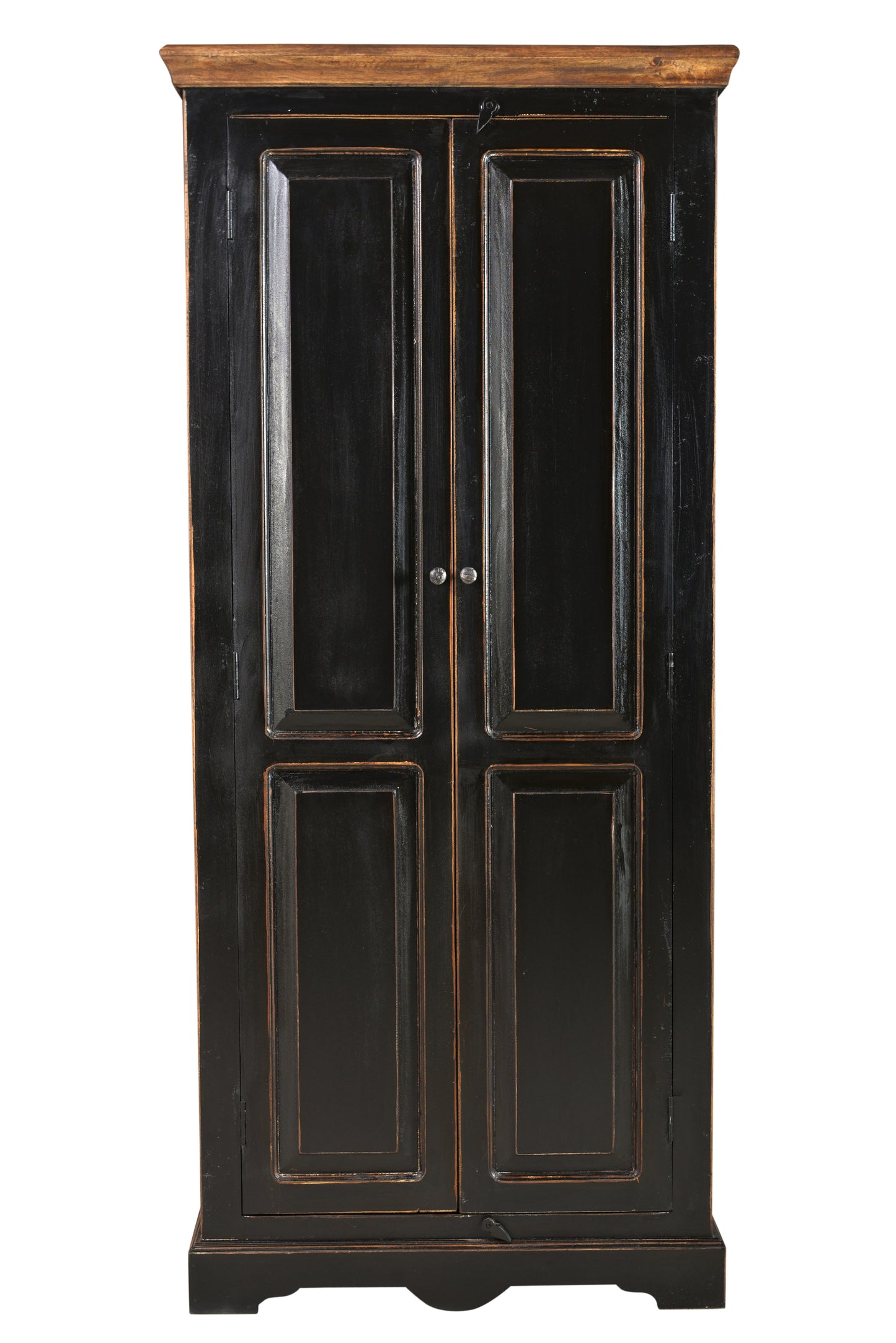 Schrank 2 Tueren 3 Einlegeboeden oben und mittig herausnehmbar 1 lose Kleiderstange Innenmasse 68x37x155 cm Fachmasse  69x39x385 cm