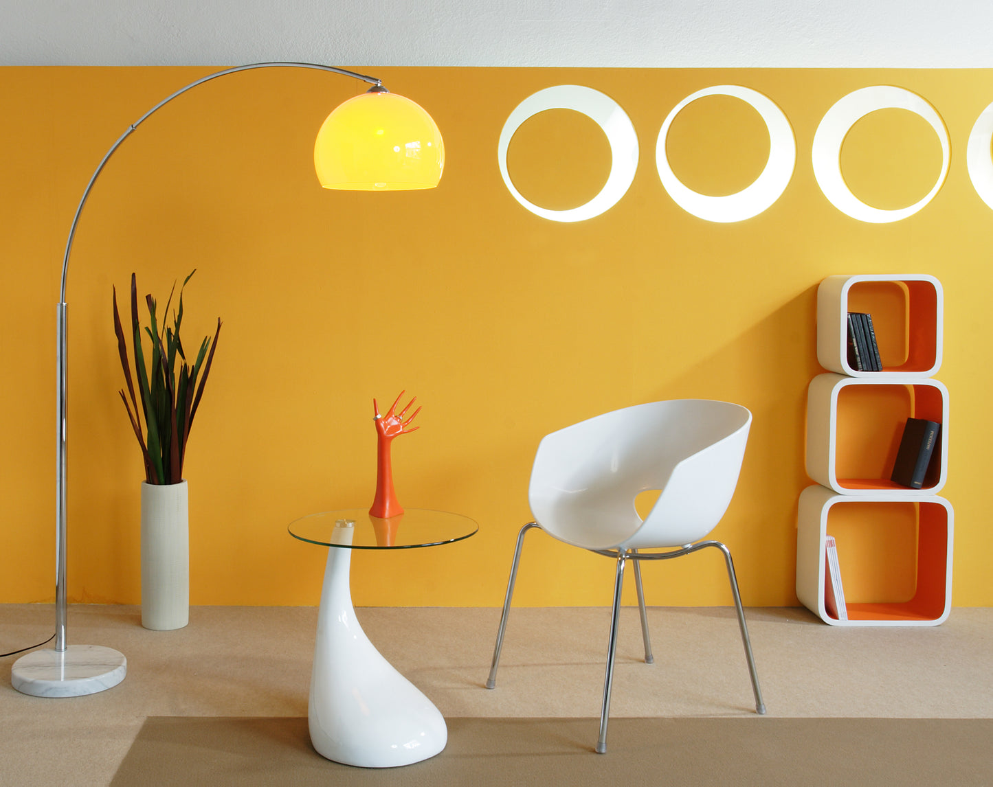 Bogenlampe 208 cm orange