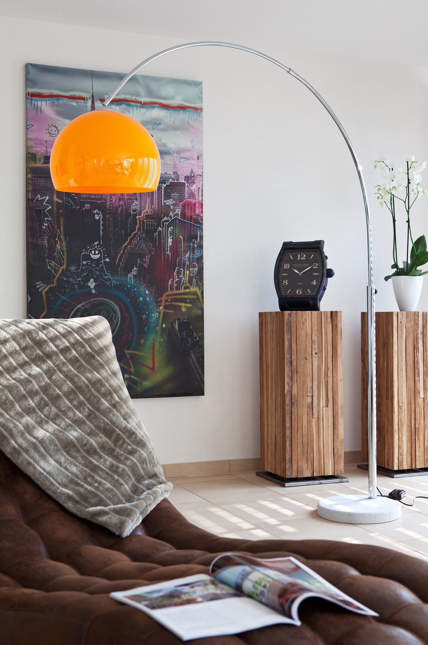 Bogenlampe 208 cm orange