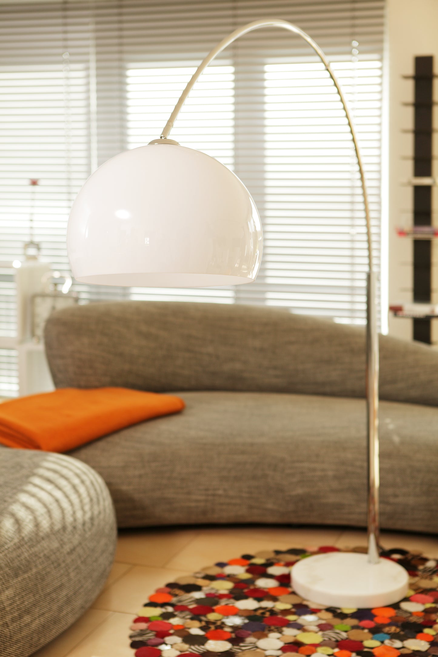 Bogenlampe 208 cm weiß