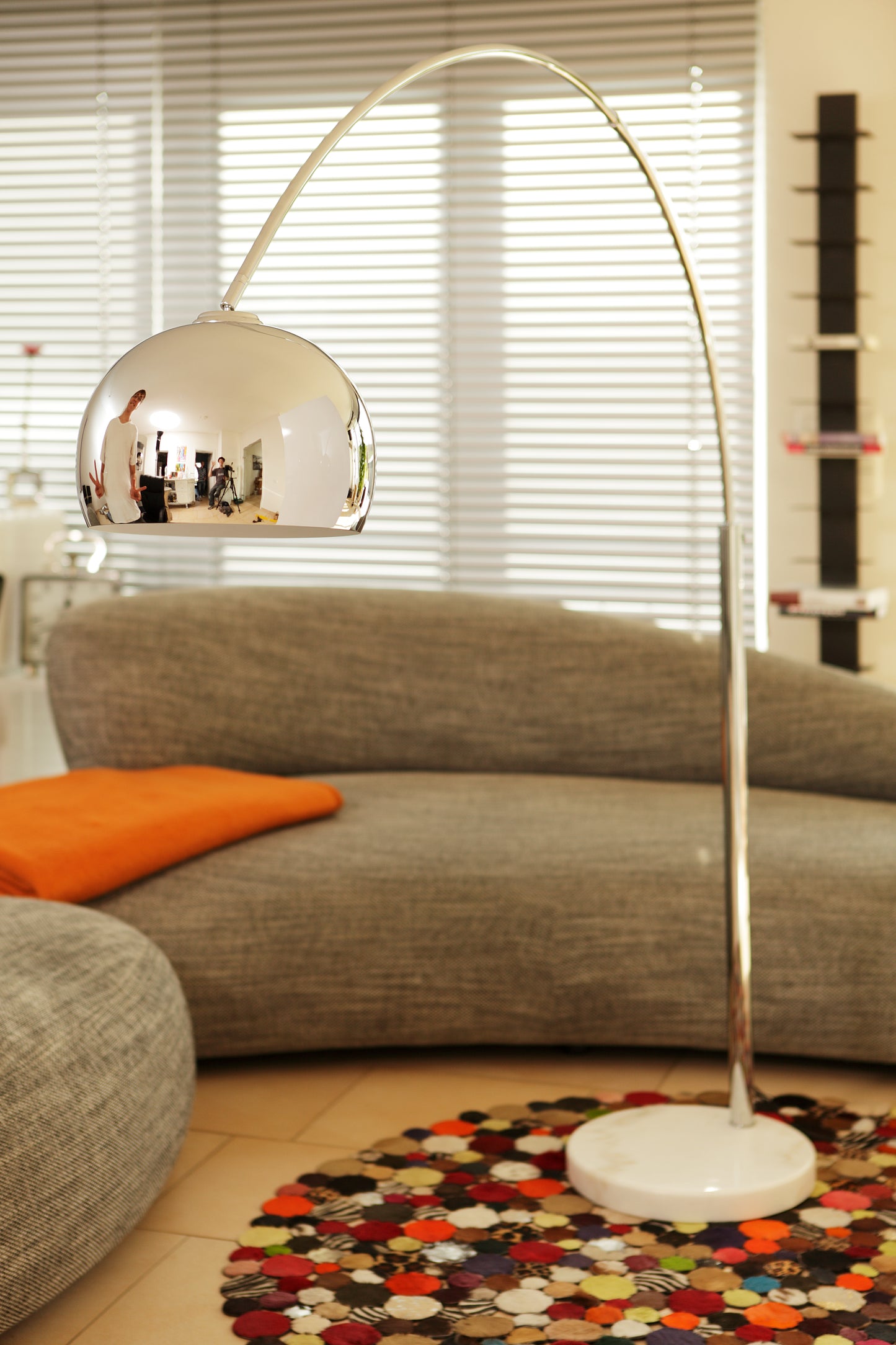 Bogenlampe 208 cm chrom
