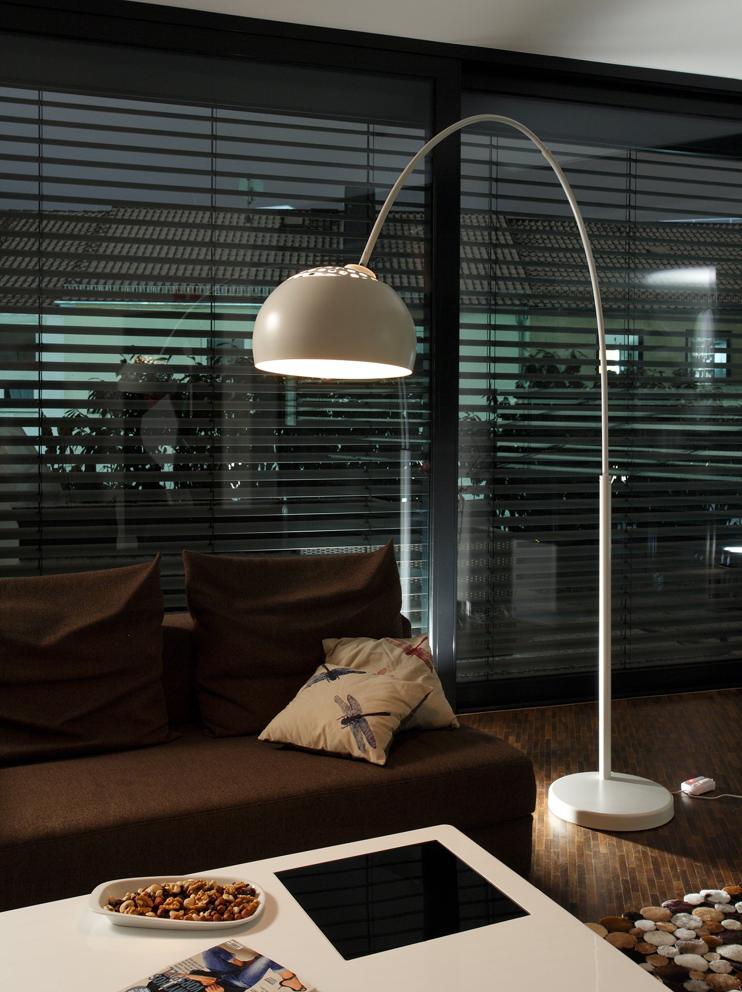 Bogenlampe 195 cm weiß