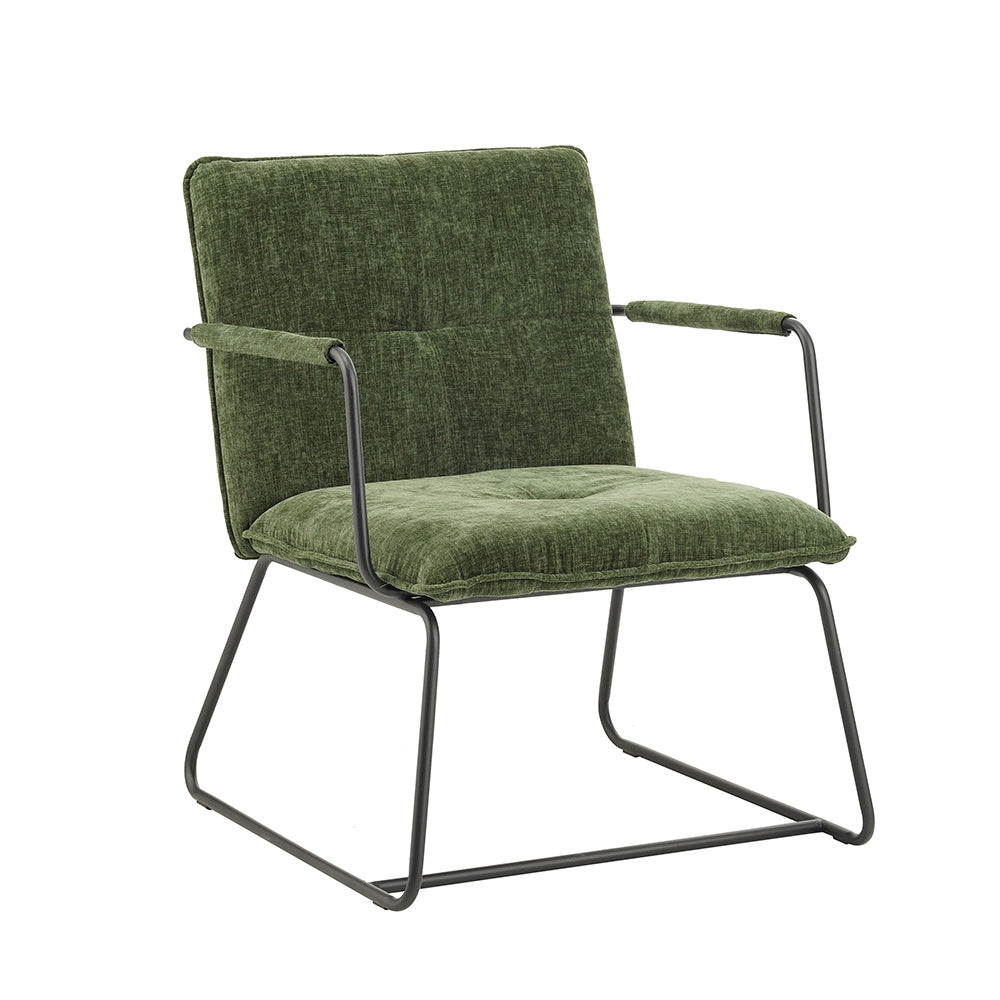 Fauteuil Bilbao groen chenille