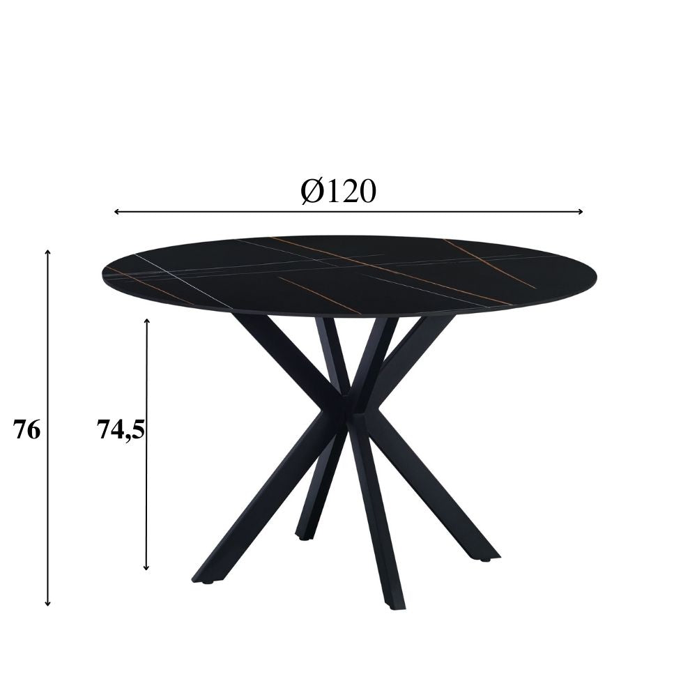 Eettafel Guus 120 zwart