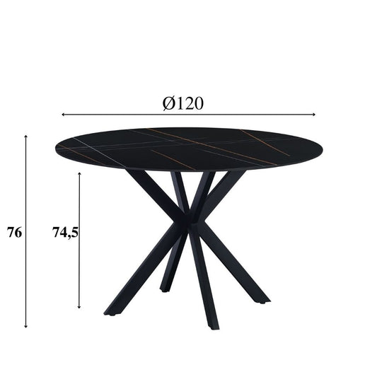 Eettafel Guus 120 zwart